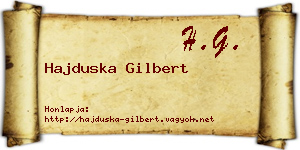 Hajduska Gilbert névjegykártya